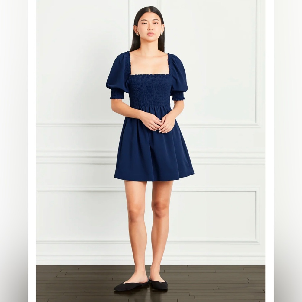 Hill House Athena Nap Dress in Navy Crepe - NWT